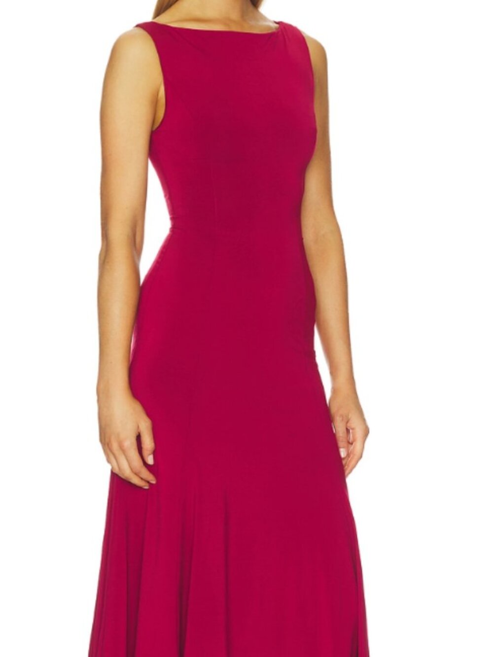 GUIZIO Daye Midi Dress -Bordeaux